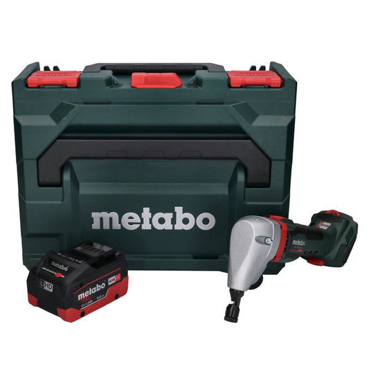 Metabo NIV 18 LTX BL 1.6 Akku Nibbler Knabber 18 V Brushless + 1x LiHD Akku 8,0 Ah + metaBOX - ohne Ladegerät