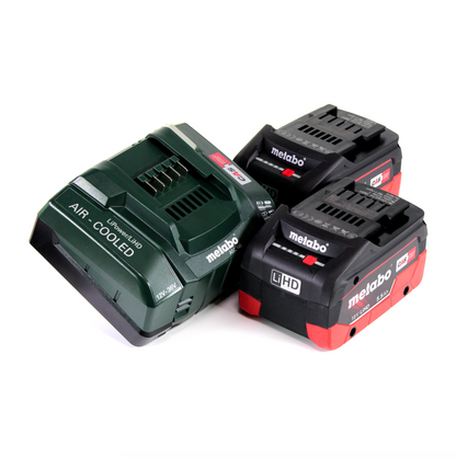 Lime à bande de batterie Metabo BF 18 LTX 90 18 V 90 mm + 2x batterie LiHD 5,0 Ah + chargeur