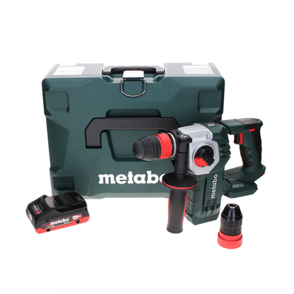 Metabo KHA 18 LTX BL 24 Marteau combiné à batterie Quick 18 V 2,2 J SDS-plus brushless + 1x batterie LiHD 4,0 Ah + MetaLoc - sans chargeur