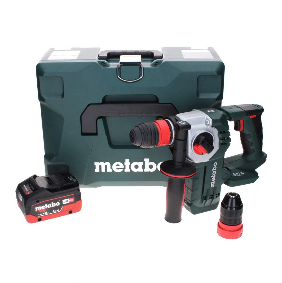 Metabo KHA 18 LTX BL 24 Quick Akku Kombihammer 18 V 2,2 J SDS-plus Brushless + 1x LiHD Akku 8,0 Ah + MetaLoc - ohne Ladegerät