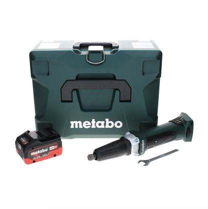 Metabo GA 18 LTX Akku Geradschleifer 18 V + 1x LiHD Akku 5,5 Ah + MetaLoc - ohne Ladegerät