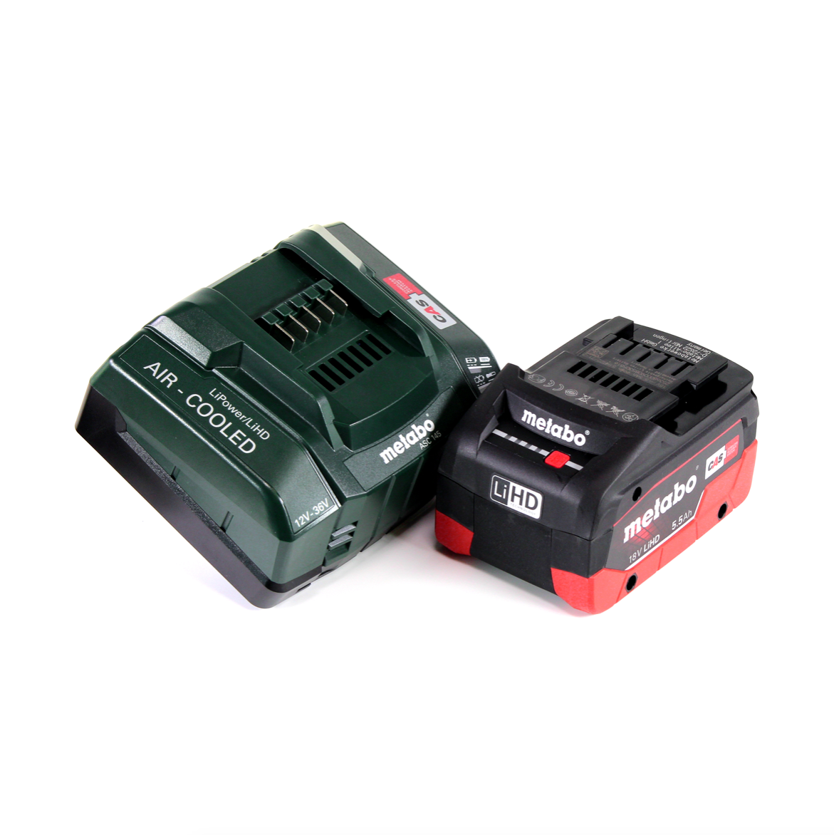 Metabo GA 18 LTX Akku Geradschleifer 18 V + 1x LiHD Akku 5,5 Ah + Ladegerät + MetaLoc