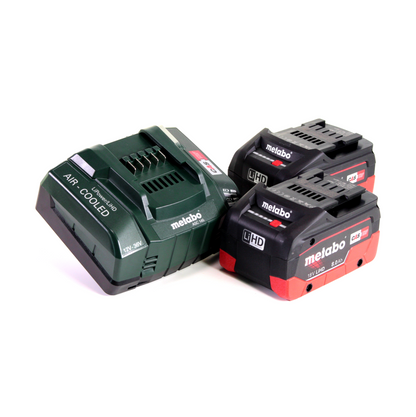 Meuleuse droite à batterie Metabo GA 18 LTX 18 V + 2 batteries LiHD 8,0 Ah + chargeur + MetaLoc