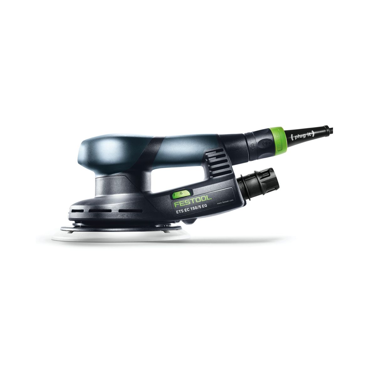 Festool ETS EC 150/5 EQ-Plus Exzenterschleifer 400 W 150 mm Brushless + 250x Schleifscheibe + 2x Protection Pad + Interface Pad + Schleifteller + systainer - Toolbrothers