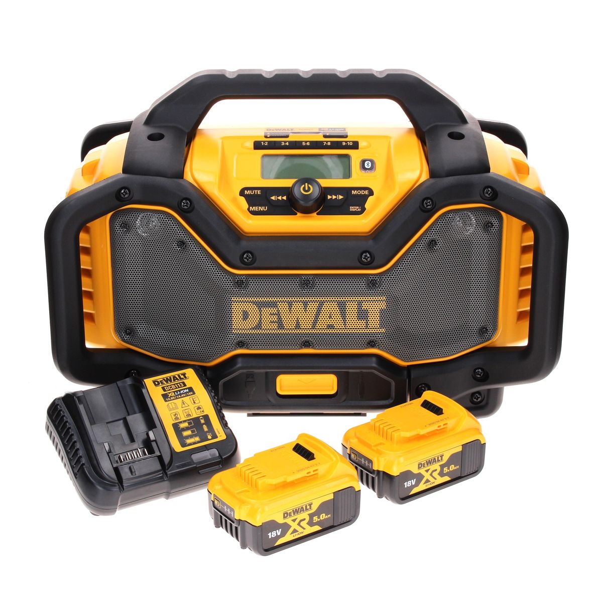 DeWalt DCR 027 P1 Akku Radio DAB+ 10,8-18,0 V + 2x Akku 5,0 Ah + Ladegerät