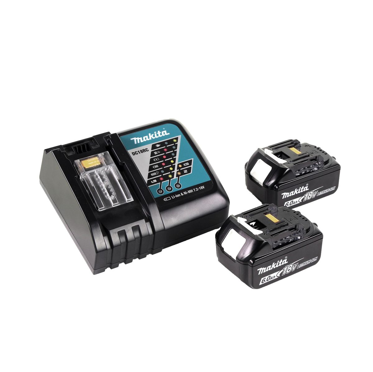 Makita DCO 180 RG1J Coupeuse Rotative Sans Fil 18 V + 2x Batteries 6,0 Ah + Chargeur + Coffret Makpac