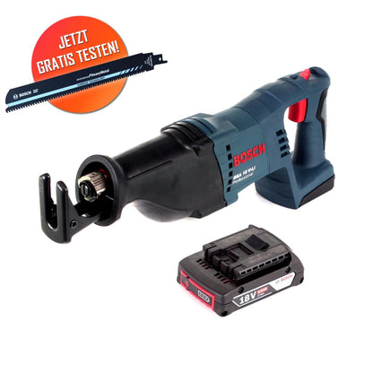 Lame de scie sabre au carbure Bosch offerte Scie sabre sans fil Bosch GSA 18V-LI 18 V + 1x batterie 2,0 Ah - sans chargeur