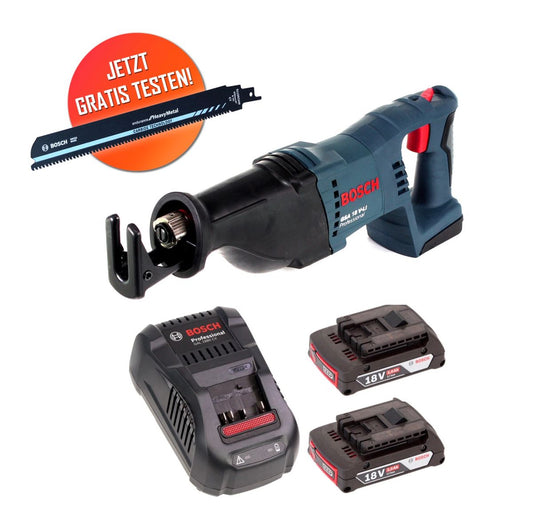 Lame de scie alternative au carbure Bosch gratuite Scie alternative sans fil Bosch GSA 18V-LI 18 V + 2x batteries 2,0 Ah + chargeur