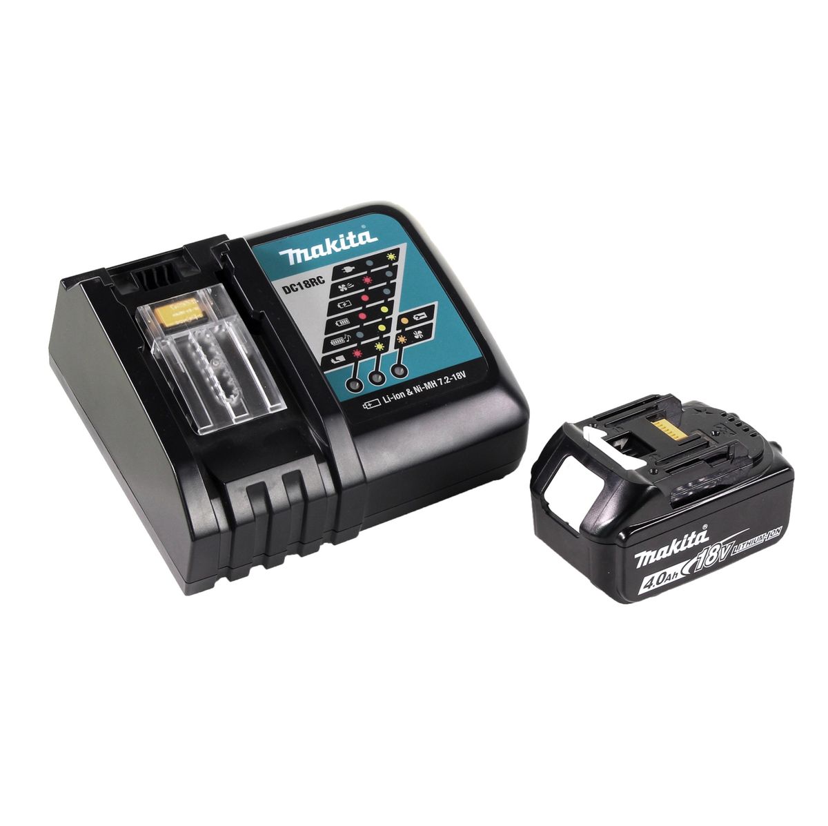 Meuleuse d'angle sur batterie Makita DGA 519 RM1J 18 V 125 mm sans balais X-Lock + 1x batterie 4,0 Ah + chargeur + Makpac