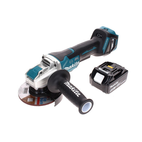 Makita DGA 519 T1 Akku Winkelschleifer 18 V 125 mm Brushless X-Lock + 1x Akku 5,0 Ah - ohne Ladegerät