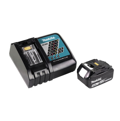 Makita DGA 519 RT1J Meuleuse d'angle sur batterie 18 V 125 mm sans balais X-Lock + 1x batterie 5,0 Ah + chargeur + Makpac