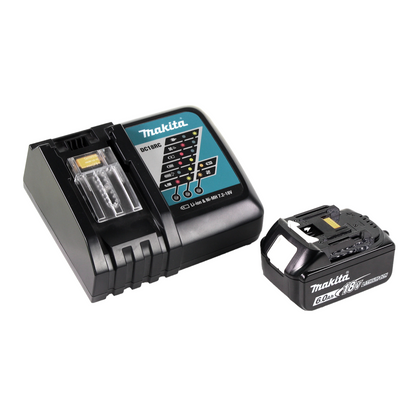 Makita BML 802 RG1 Akku Lampe für 14,4 und 18 V Akkus + 1x Akku 6,0 Ah + Ladegerät