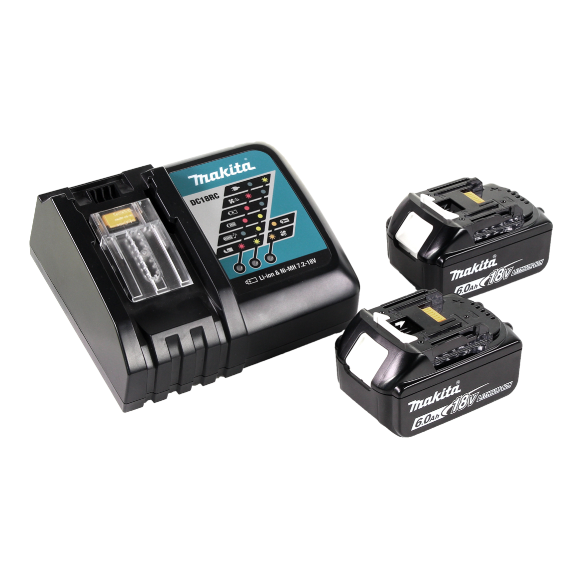 Makita BML802RG Lampe sans fil pour batteries 14,4 et 18V + 2x Batteries 6,0Ah + Chargeur