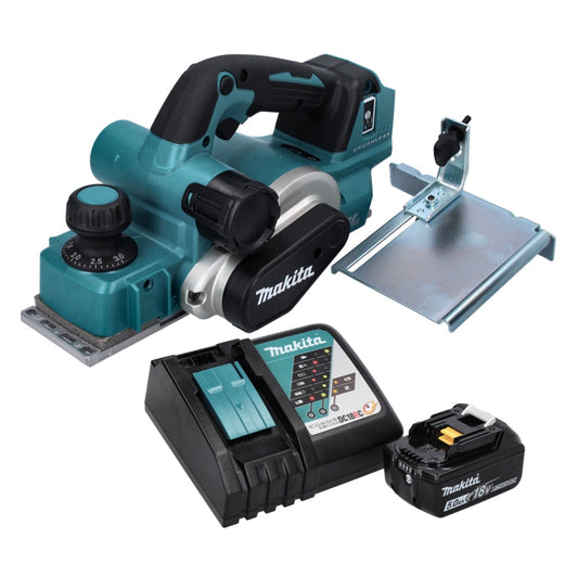 Makita DKP 181 RT1 Akku Hobel Falzhobel 82 mm 18 V Brushless + 1x Akku 5,0 Ah + Ladegerät