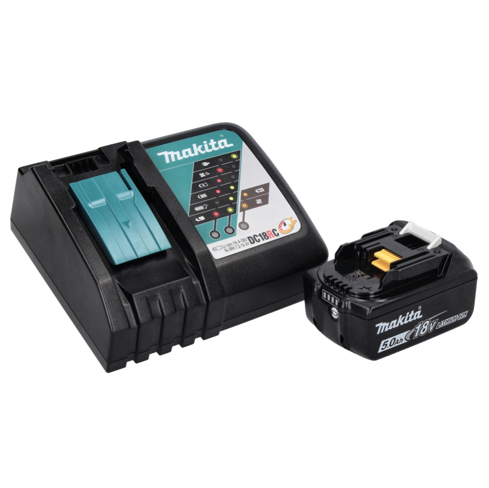 Makita DKP181RT1 Rabot sans fil 82mm 18V Brushless + 1x Batterie 5,0 Ah + Chargeur