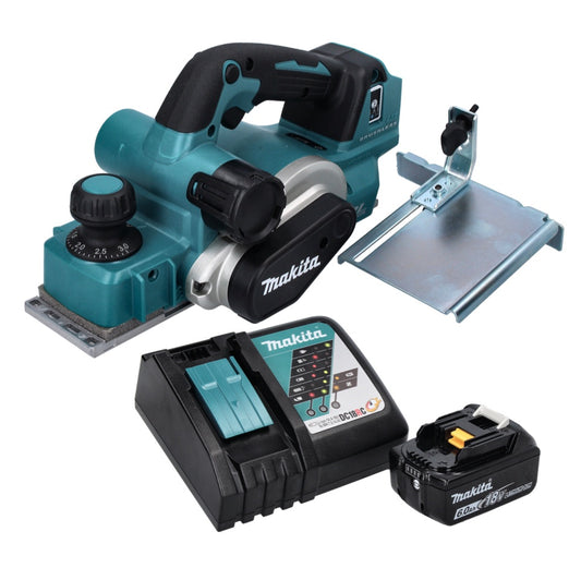 Makita DKP181RG1 Rabot sans fil 82mm 18V Brushless + 1x Batterie 6,0 Ah + Chargeur