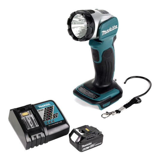 Lampe sur batterie Makita DML 802 RG1 pour batterie 14,4 et 18 V + 1x batterie 6,0 Ah + chargeur