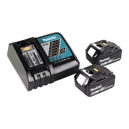 Lampe sur batterie Makita DML 802 RG pour batteries 14,4 et 18 V + 2x batteries 6,0 Ah + chargeur