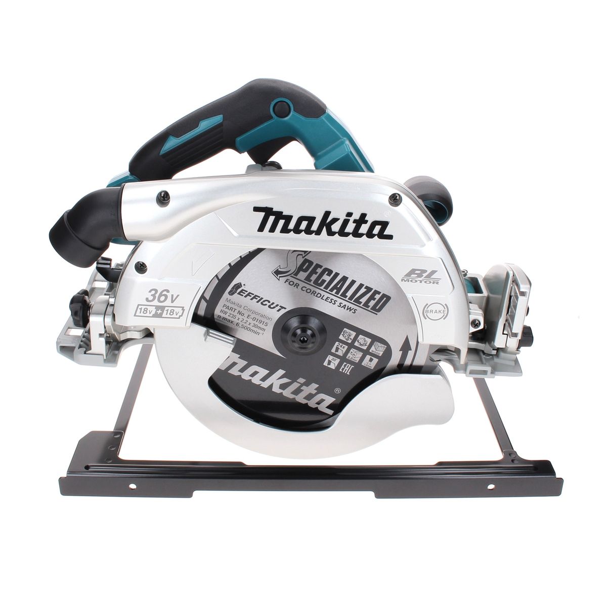 Makita DHS 900 PM2 scie circulaire à batterie 36 V (2x 18 V) 235 mm sans balais + 2x batterie 4,0 Ah + double chargeur