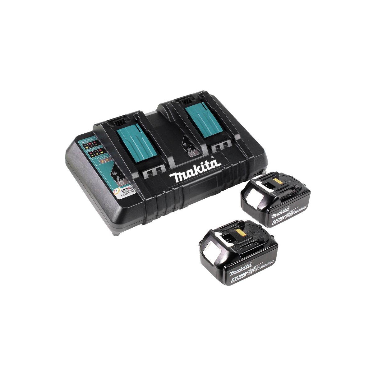 Makita DHS 900 PG2 Akku Handkreissäge 36 V ( 2x 18 V ) 235 mm Brushless + 2x Akku 6,0 Ah + Doppelladegerät