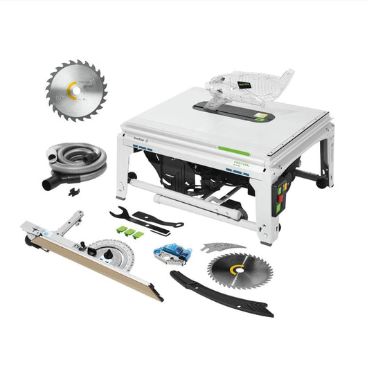 Festool TKS 80 EBS Scie circulaire sur table 254 mm, 2200 watts + Lame de scie circulaire WOOD RIP CUT PW24 (575974) (575781)