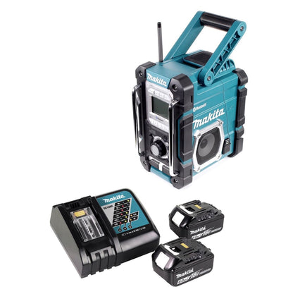 Makita DMR 106 RG radio de chantier à batterie 7,2 - 18 V + 2x batteries 6,0 Ah + chargeur