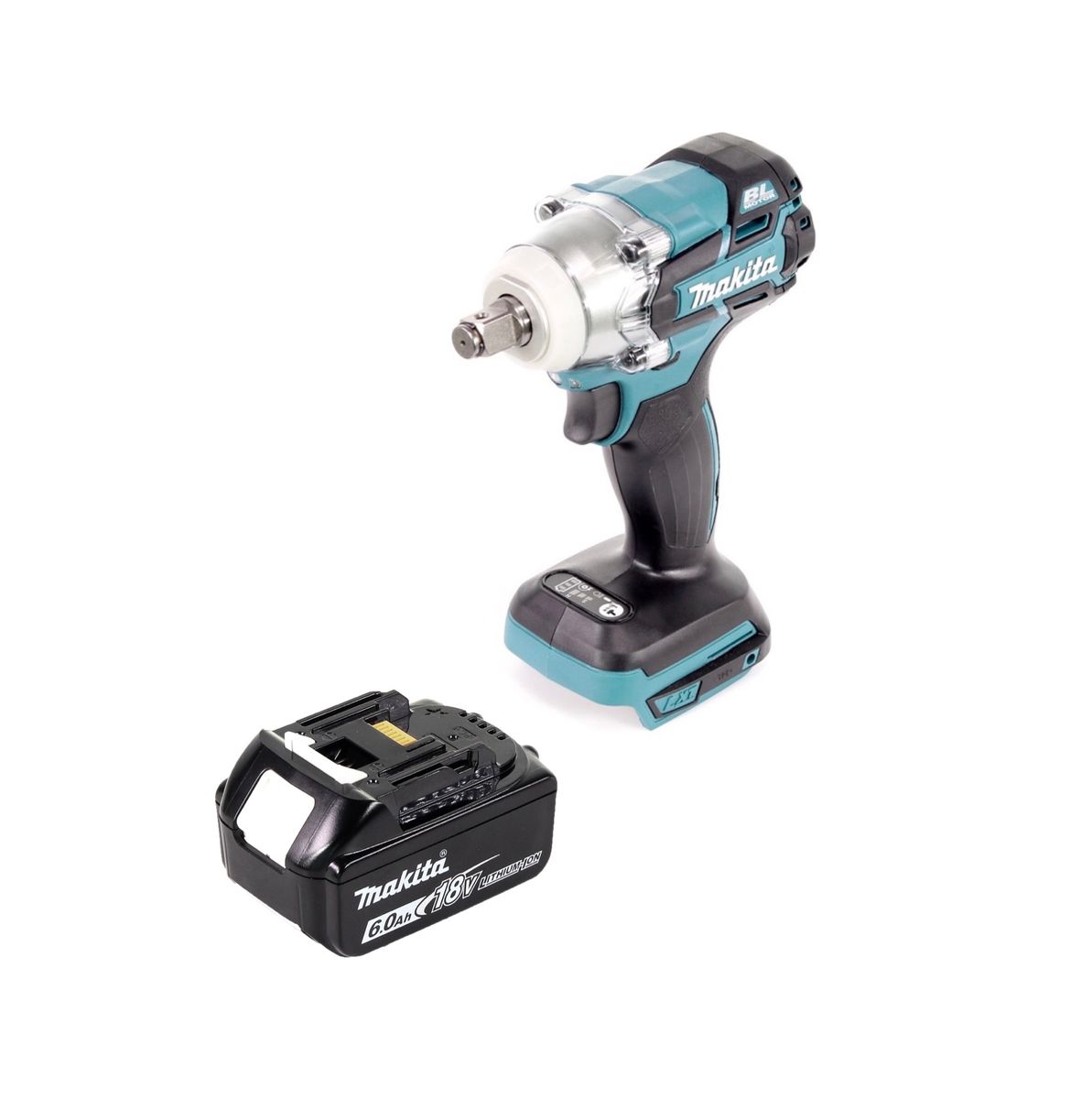 Makita DTW 285 G1 Visseuse à chocs sans fil 18 V 280 Nm 1/2" brushless + 1x Batterie 6,0 Ah - sans chargeur