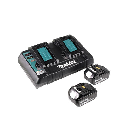 Makita DGA 900 PTK Meuleuse d'angle sur batterie 36 V (2x 18 V) 230 mm sans balais + 2x batterie 5,0 Ah + double chargeur + mallette