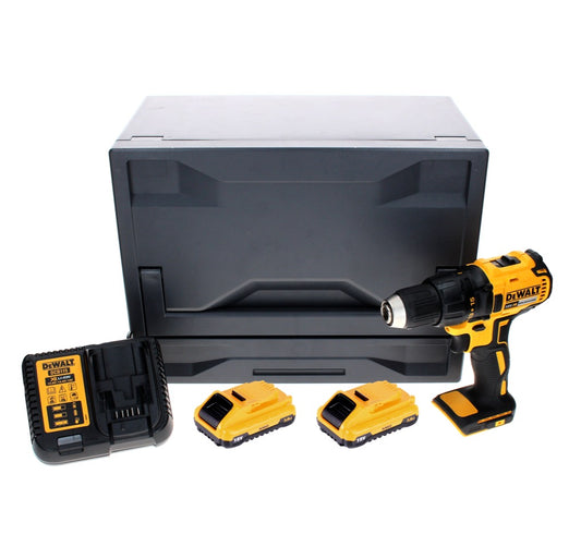 Perceuse-visseuse sans fil DeWalt DCD 777 L2D 18 V 65 Nm + 2x batteries 3,0 Ah + chargeur + D-Box