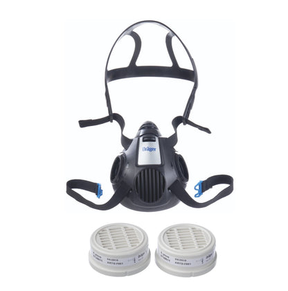 Dräger X-plore 3500 L Atemschutz Maske Halbmaske für Bajonettfilter Größe L + 2x X-plore P3 R Partikelfilter ( 6738011 )