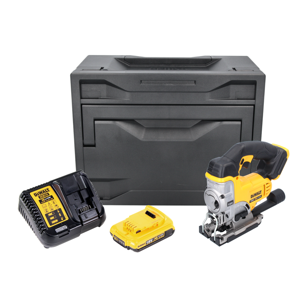 DeWalt DCS 331 D1D Akku Stichsäge 18 V + 1x Akku 2,0 Ah + Ladegerät + D-Box