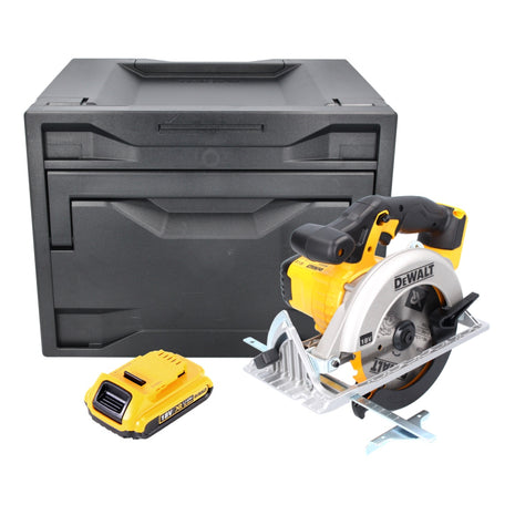 DeWalt DCS 391 ND Akku Handkreissäge 18 V 165 mm + 1x Akku 2,0 Ah + D-Box - ohne Ladegerät