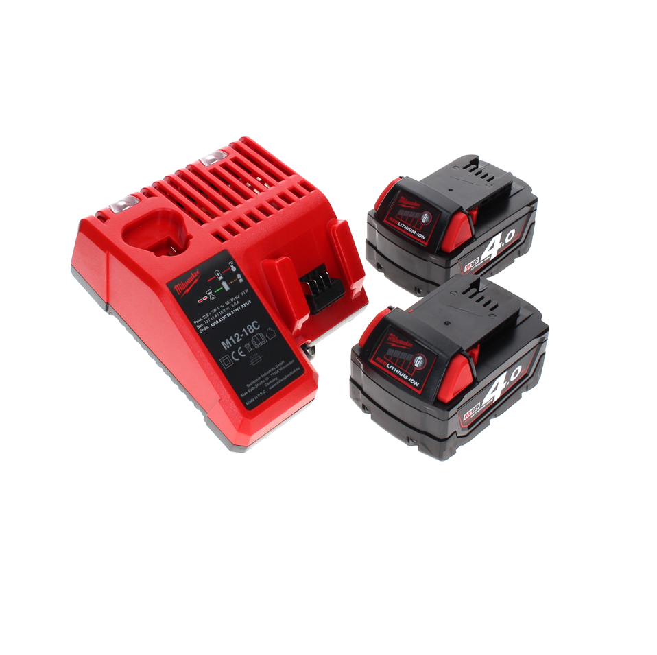 Tronçonneuse à batterie Milwaukee M18 FCHSC-402C 18 V 30 cm sans balai + 2x batteries 4,0 Ah + chargeur