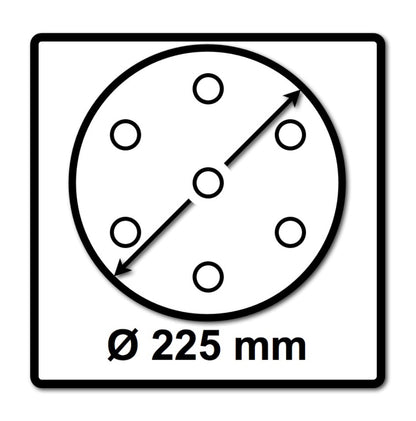 Festool STF D225/128 Schleifscheibe Granat P220 225 mm 25 Stk. ( 205662 ) für Langhalsschleifer PLANEX - Toolbrothers
