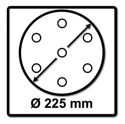 Festool STF D225/128 Schleifscheibe Granat P60 225 mm 25 Stk. ( 205654 ) für Langhalsschleifer PLANEX - Toolbrothers