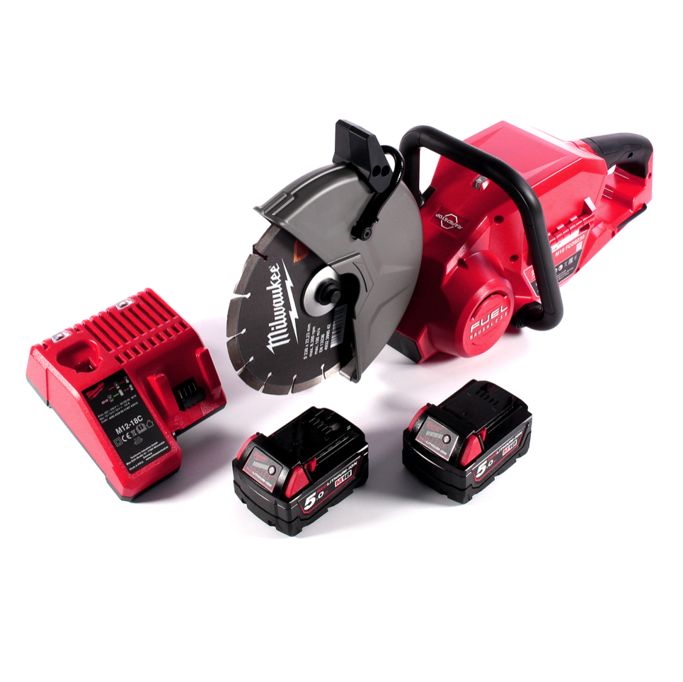 Milwaukee M18 FCOS230-502C Akku Trennschleifer 18 V 230 mm Brushless + 2x Akku 5,0 Ah + Ladegerät