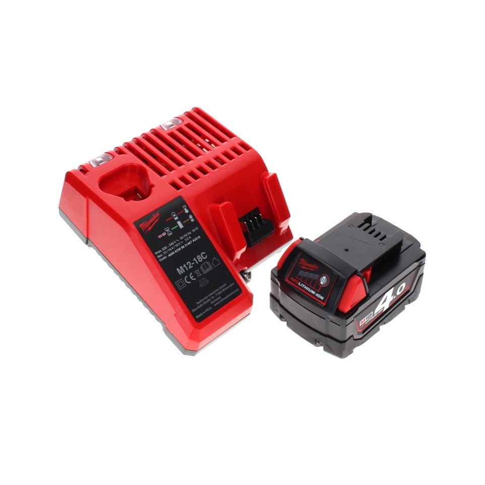 Milwaukee M18 JSR DAB+-401C Radio de chantier sur batterie / secteur 18 V + 1x batterie 4,0 Ah + chargeur