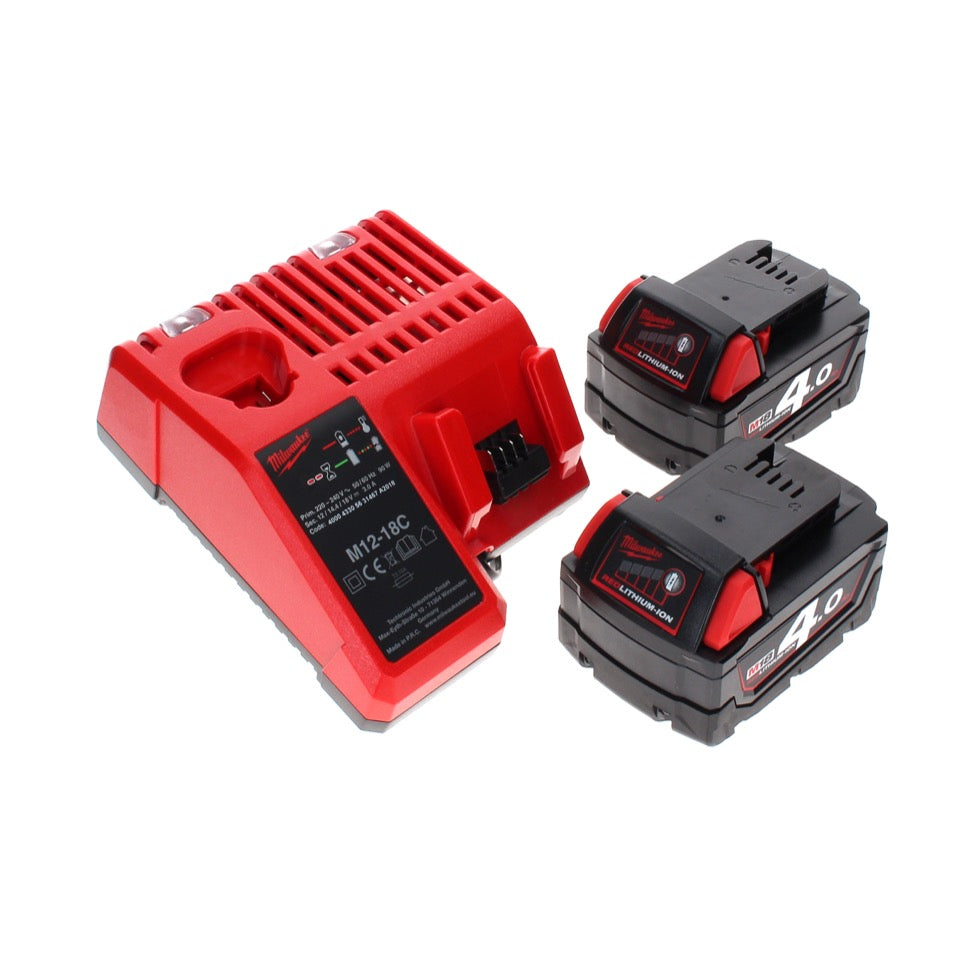 Milwaukee M18 JSR DAB+-402C Akku / Netz Radio Baustellenradio 18 V + 2x Akku 4,0 Ah + Ladegerät