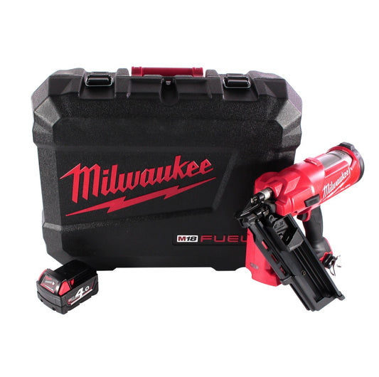 Cloueur à batterie Milwaukee M18 FFN-401C 18 V 50 - 90 mm sans balais + 1x batterie 4,0 Ah + coffret - sans chargeur