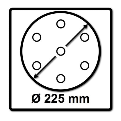 Festool STF D225/128 Schleifscheibe Granat P120 225 mm 50 Stk. ( 2x 205657 ) für Langhalsschleifer PLANEX - Toolbrothers