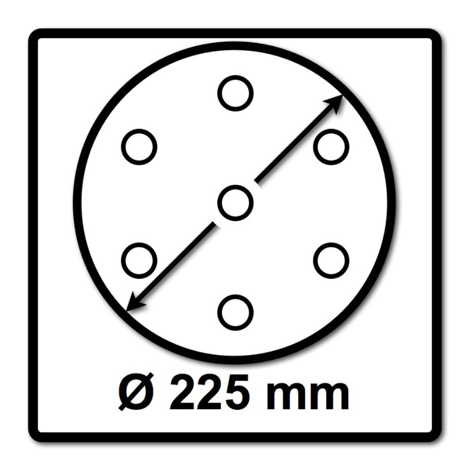 Festool STF D225/128 Schleifscheibe Granat P240 225 mm 50 Stk. ( 2x 205663 ) für Langhalsschleifer PLANEX - Toolbrothers
