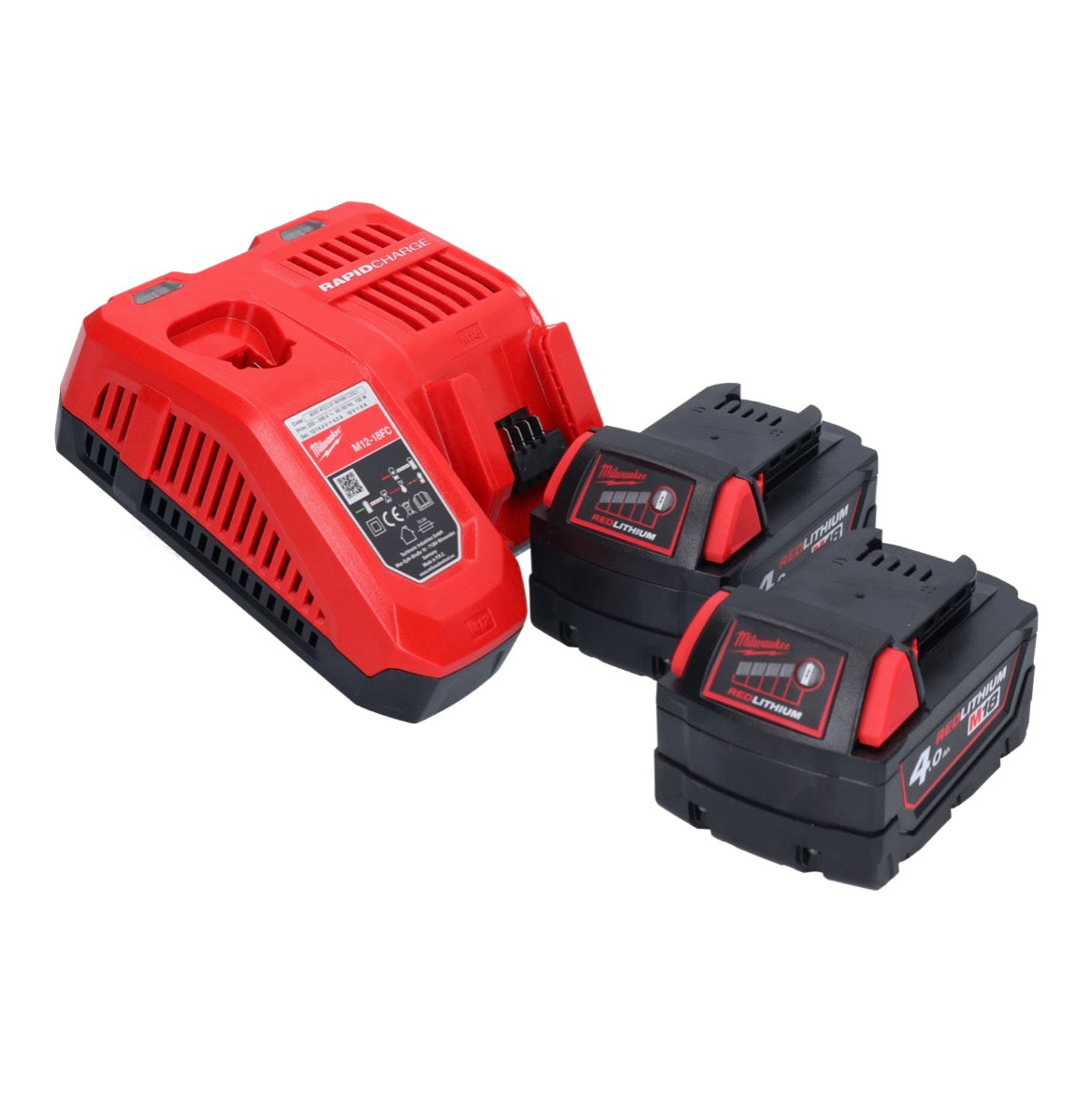 Marteau combiné à batterie Milwaukee M18 CHX-402 18 V 2,5 J SDS plus brushless + 2x batteries 4,0 Ah + chargeur