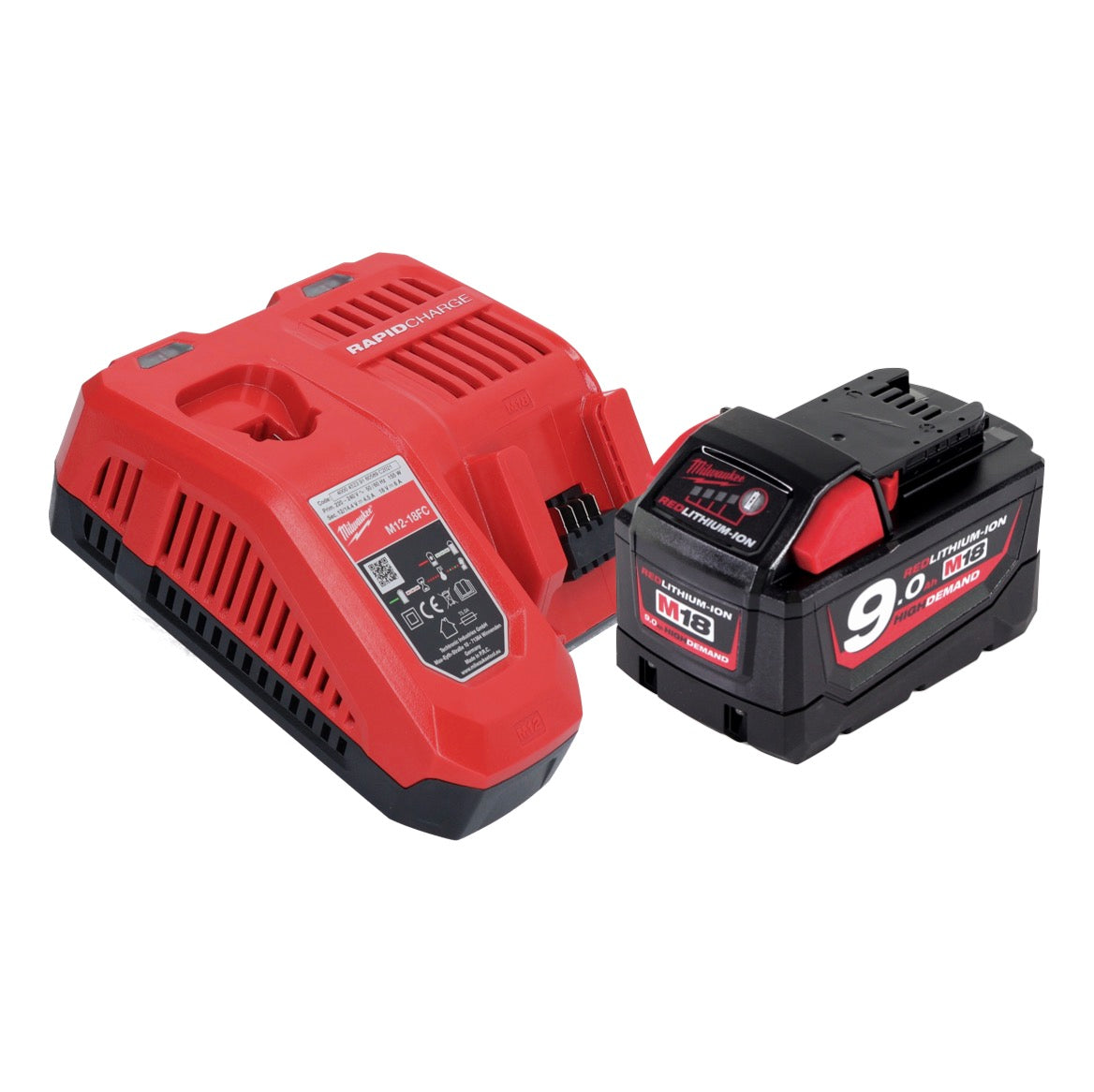 Milwaukee M18 CHX-901 Akku Kombihammer 18 V 2,5 J SDS plus Brushless + 1x Akku 9,0 Ah + Ladegerät