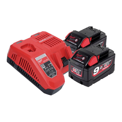 Marteau combiné à batterie Milwaukee M18 CHX-902 18 V 2,5 J SDS plus brushless + 2x batteries 9,0 Ah + chargeur