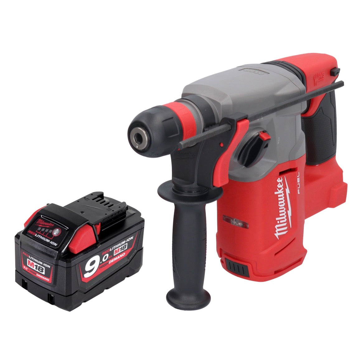 Marteau combiné à batterie Milwaukee M18 CHX-901 18 V 2,5 J SDS plus brushless + 1x batterie 9,0 Ah - sans chargeur