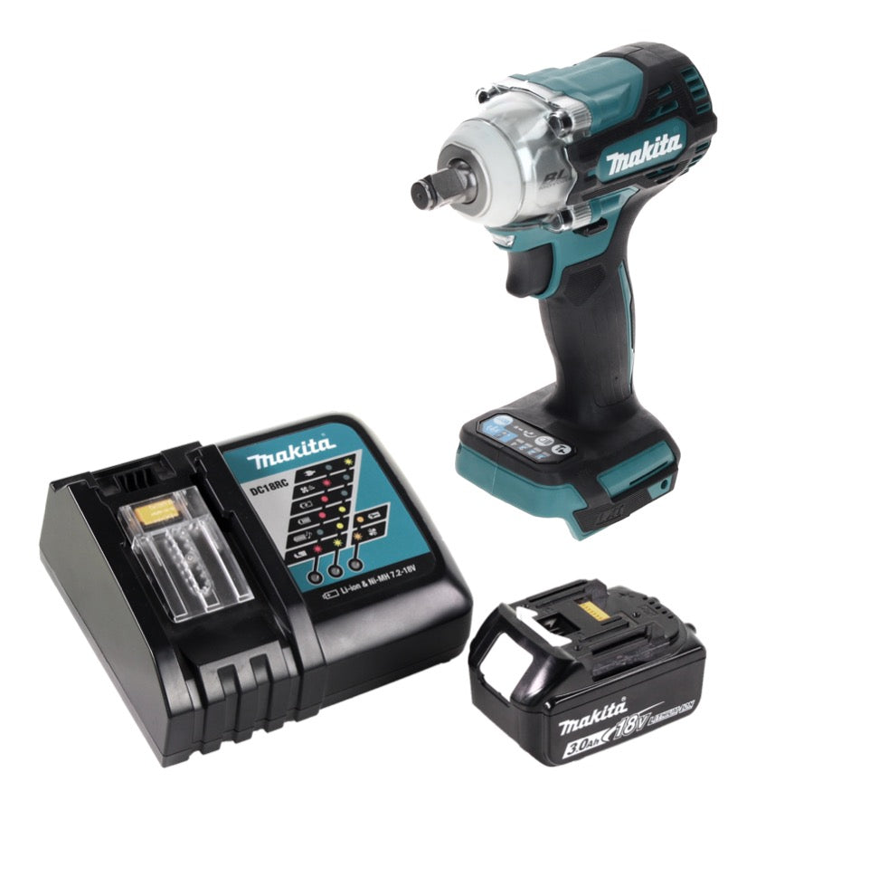 Makita DTW 300 RF1 Visseuse à chocs sans fil 18 V 330 Nm 1/2" brushless + 1x Batterie 3,0 Ah + Chargeur