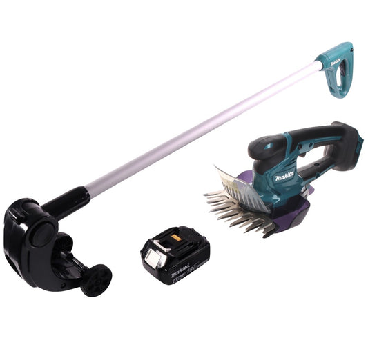 Makita DUM 604 G1 Akku Grasschere 18 V + Griffverlängerung mit Rolle + 1x Akku 6,0 Ah - ohne Ladegerät