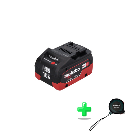 Metabo LiHD Akkupack 18 V 10,0 Ah CAS System ( 625549000 ) + Metabo Maßband 5 Meter