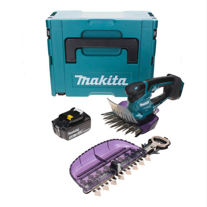 Makita DUM 604 F1XJ Akku Grasschere 18 V mit Gras- und Strauchscherblatt + 1x Akku 3,0 Ah + Makpac - ohne Ladegerät