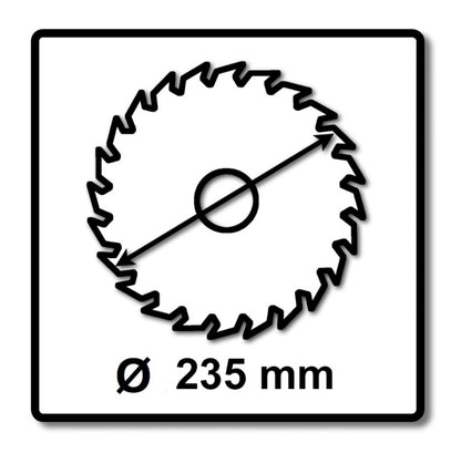 Makita CCM23524G SPECIALIZED EFFICUT Sägeblatt 235 x 30 x 1,5 mm ( E-01915 ) 24 Zähne für Holz